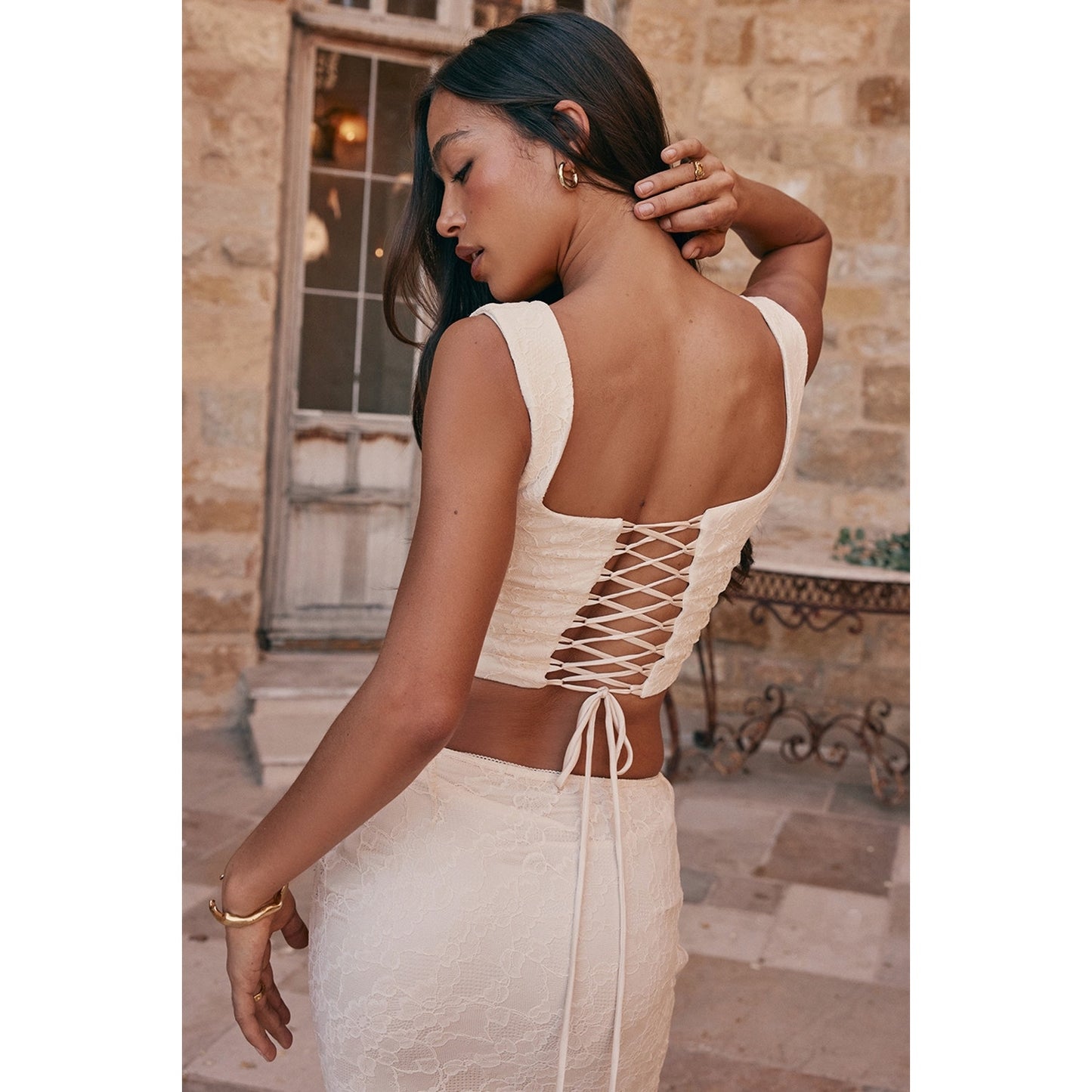 House of CB Una Vintage Cream Lace Corset