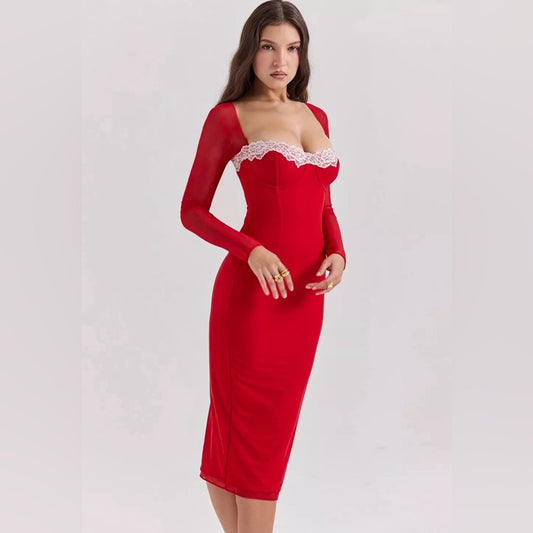 Seraphina Scarlet Corset Dress