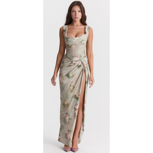 VESPER VINTAGE FLORAL MAXI SKIRT