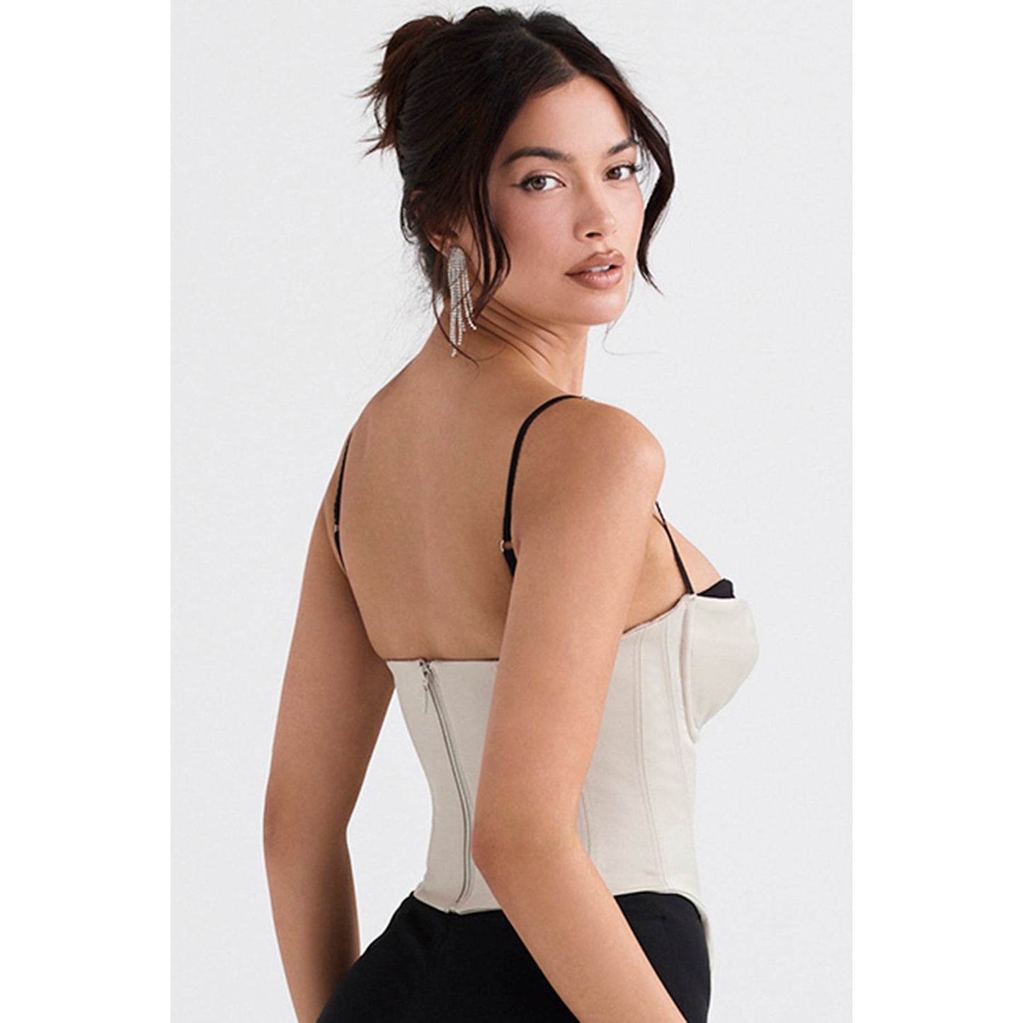 House of CB Luette beige satin underwired corset