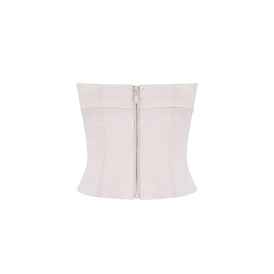 House of CB Angelica crystal satin strapless corset