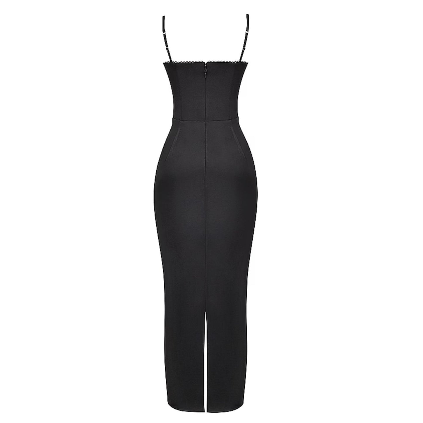 STEFANIA BLACK CORSET MAXI DRESS House of CB