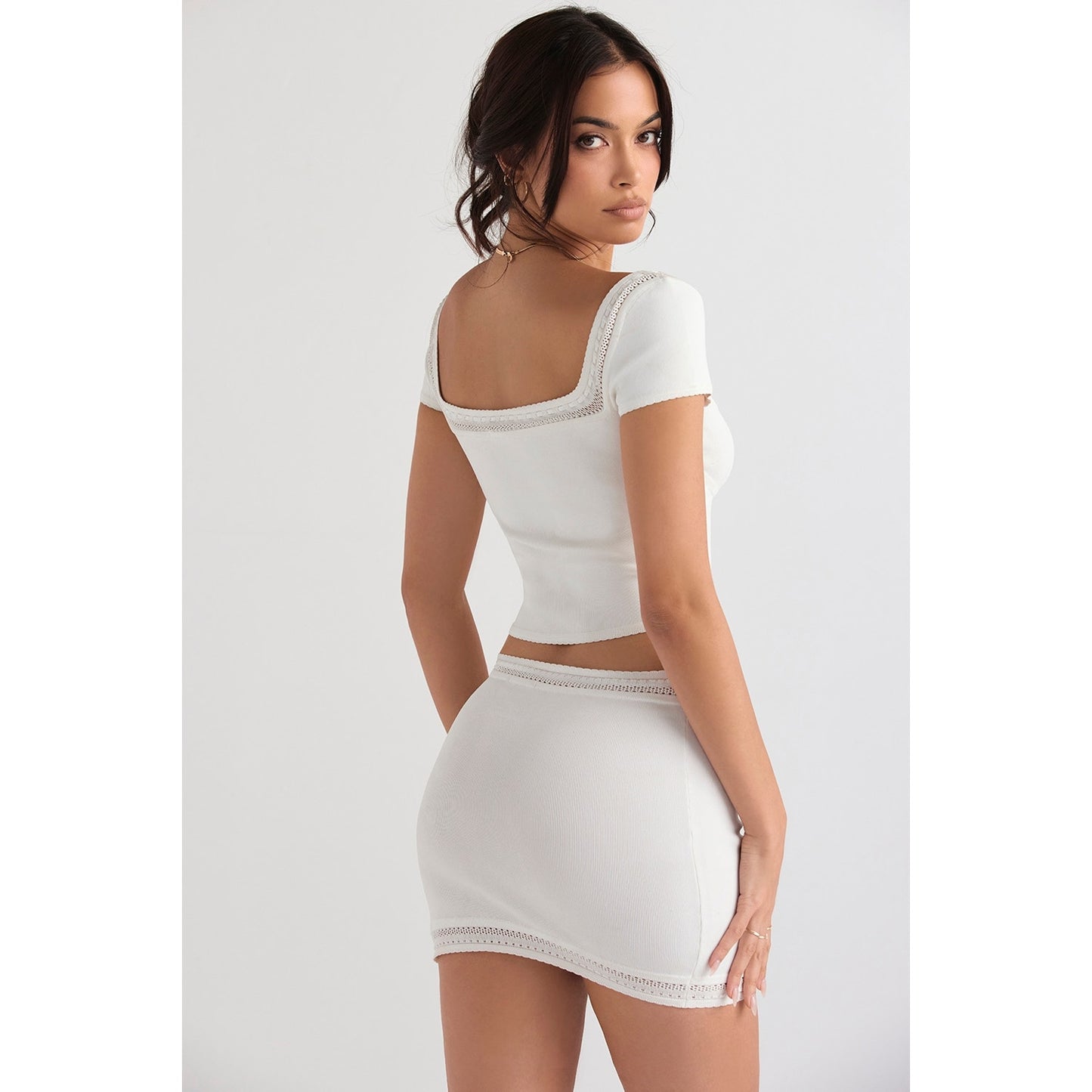 House of CB Nola ivory dainty knit top