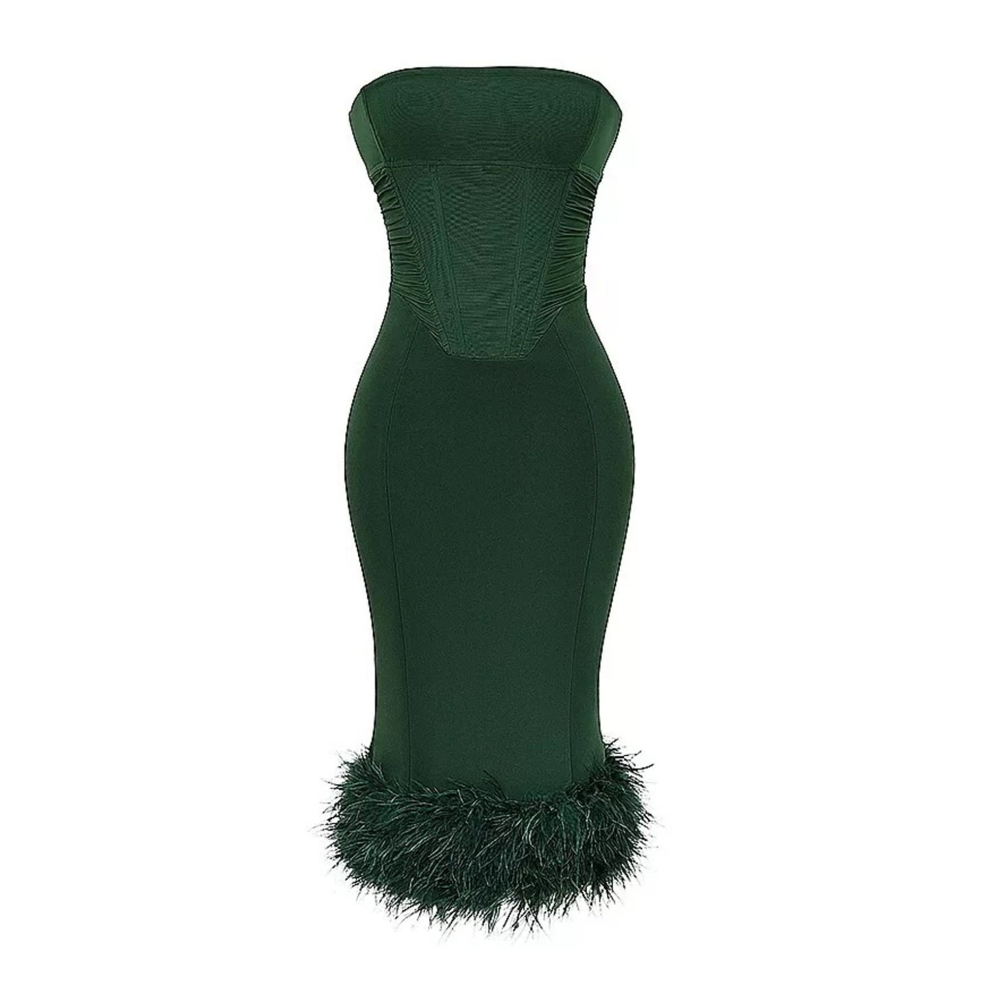 FIONULA House OF CB
Emerald Green Strapless Corset Dress