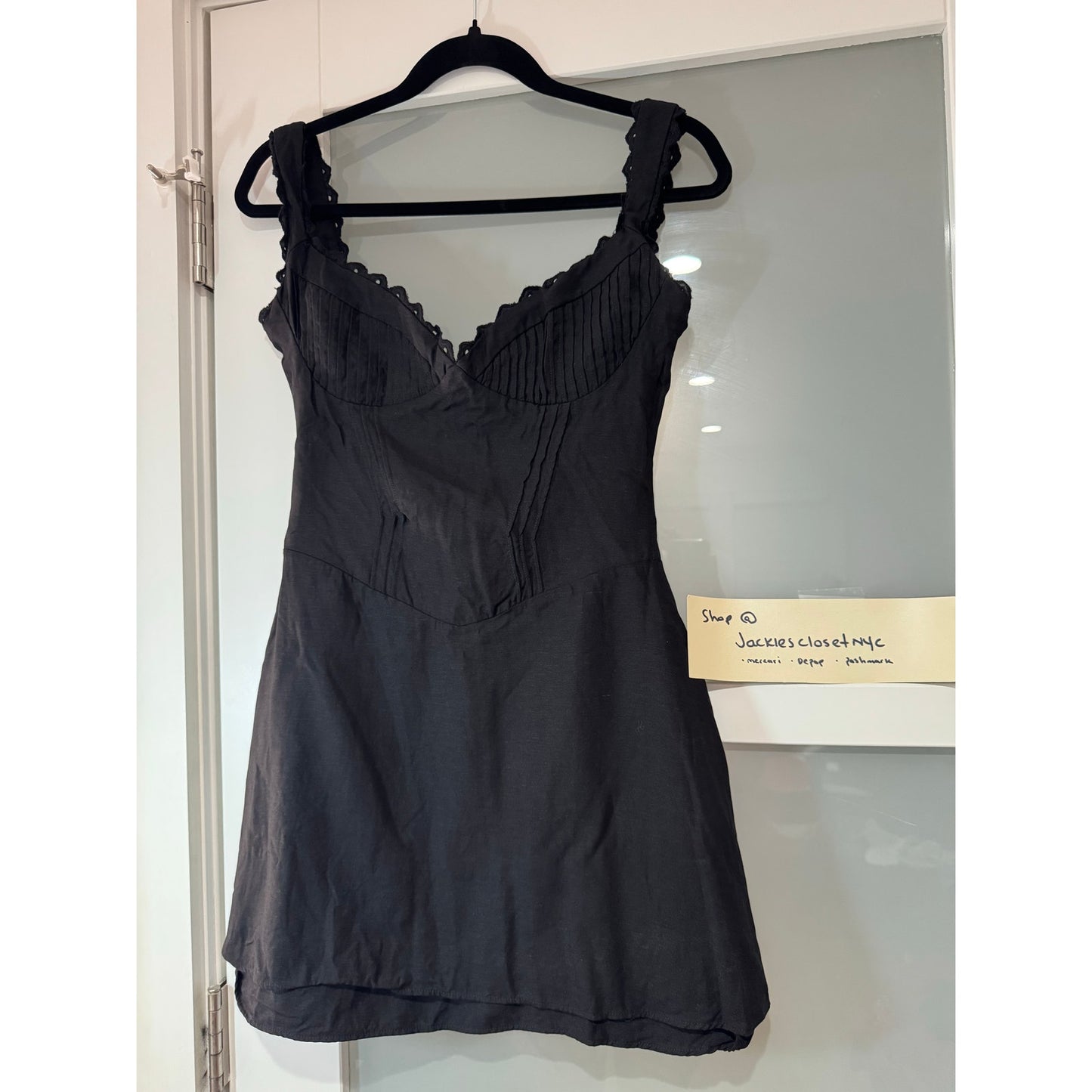 TILLY BLACK PIN TUCK MINI DRESS House of CB