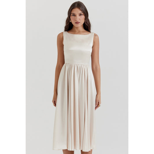 House of CB Shayla vintage cream midi dress