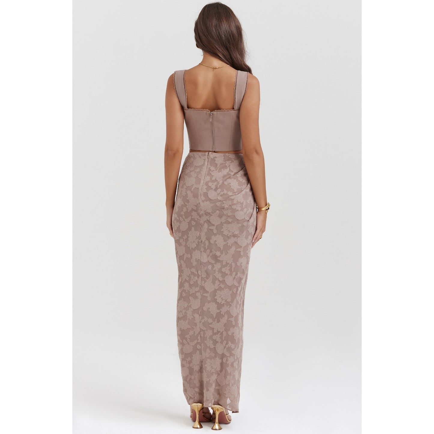 House of CB Vesper Mushroom Maxi Skirt