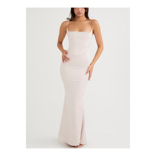 Olivette crystal satin corset maxi dress House of CB