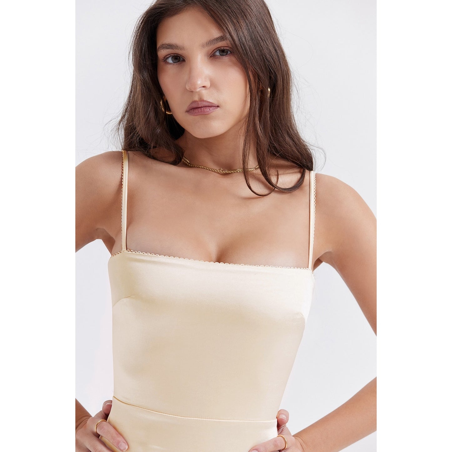 House of CB Vintage Cream Maxi Dress