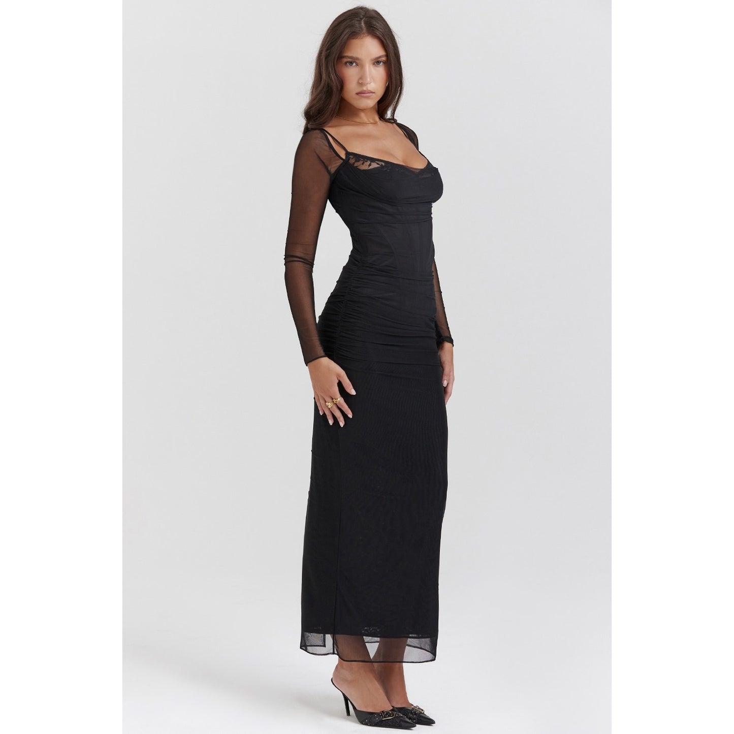 House of CB Katarina black maxi dress