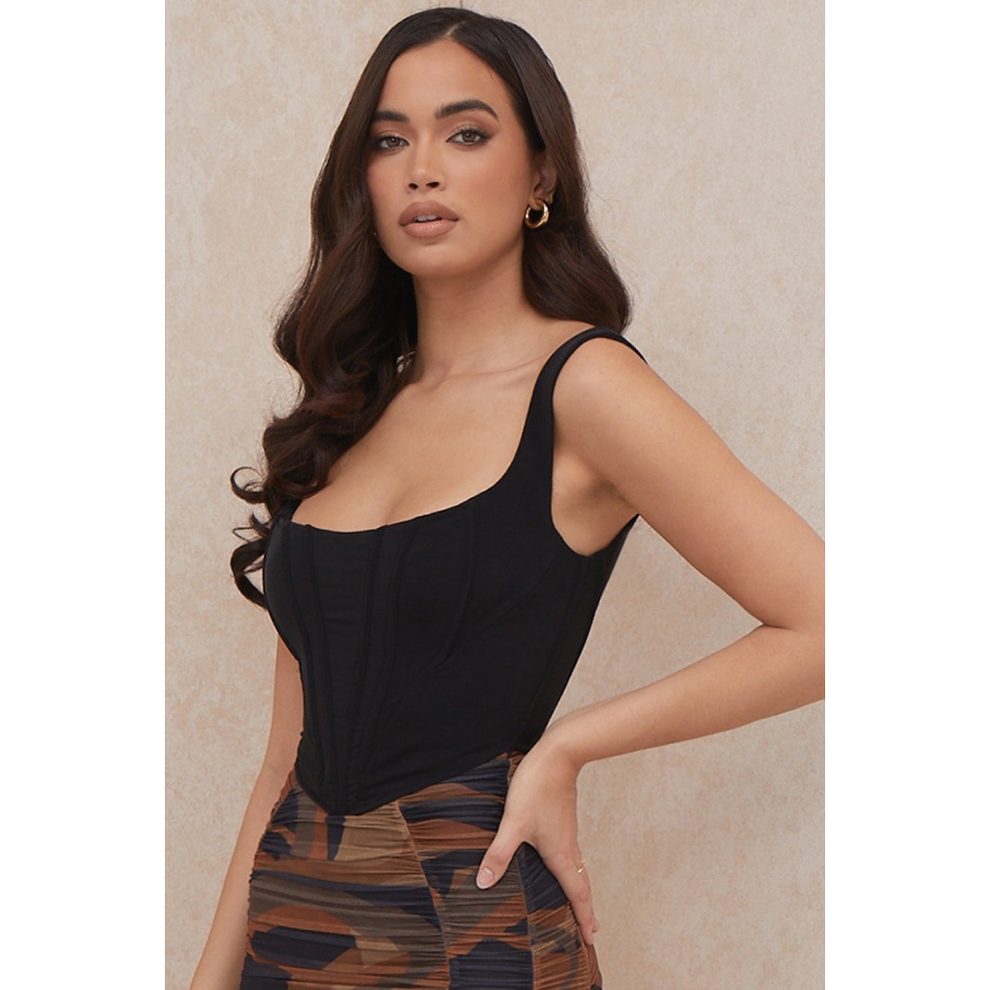 House of CB Ninetta Black Mesh Corset
