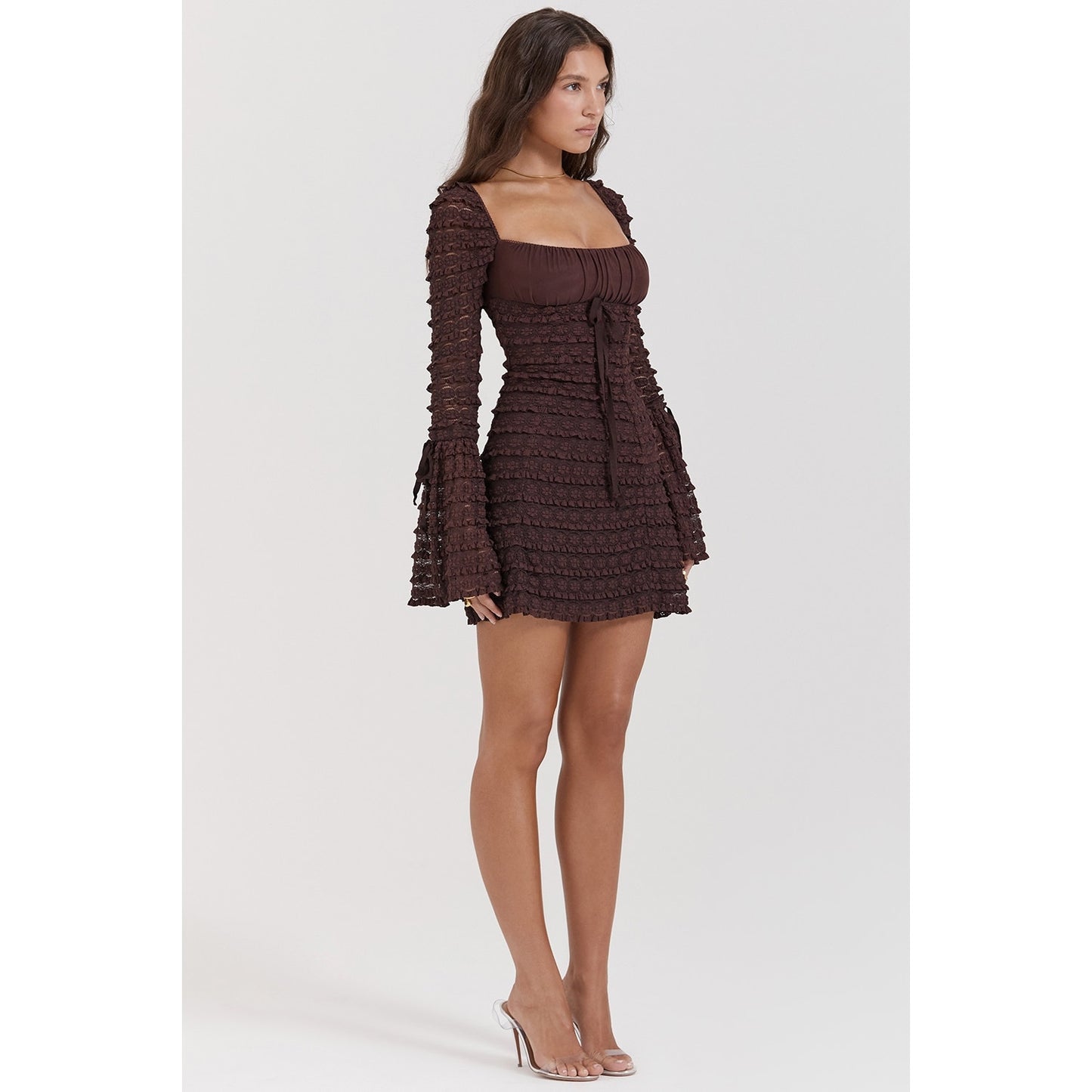 House of CB Marisa Espresso Lace Dress