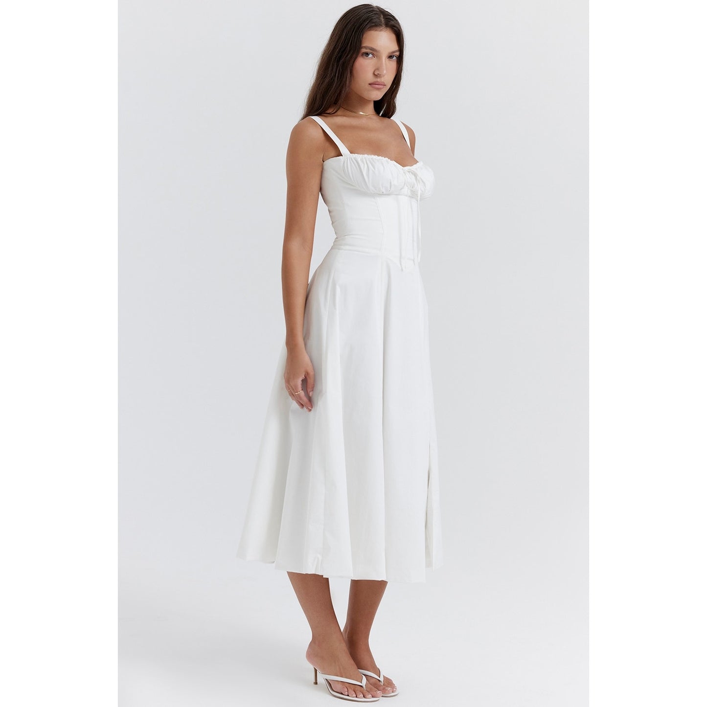 House of CB Carmen white bustier sundress