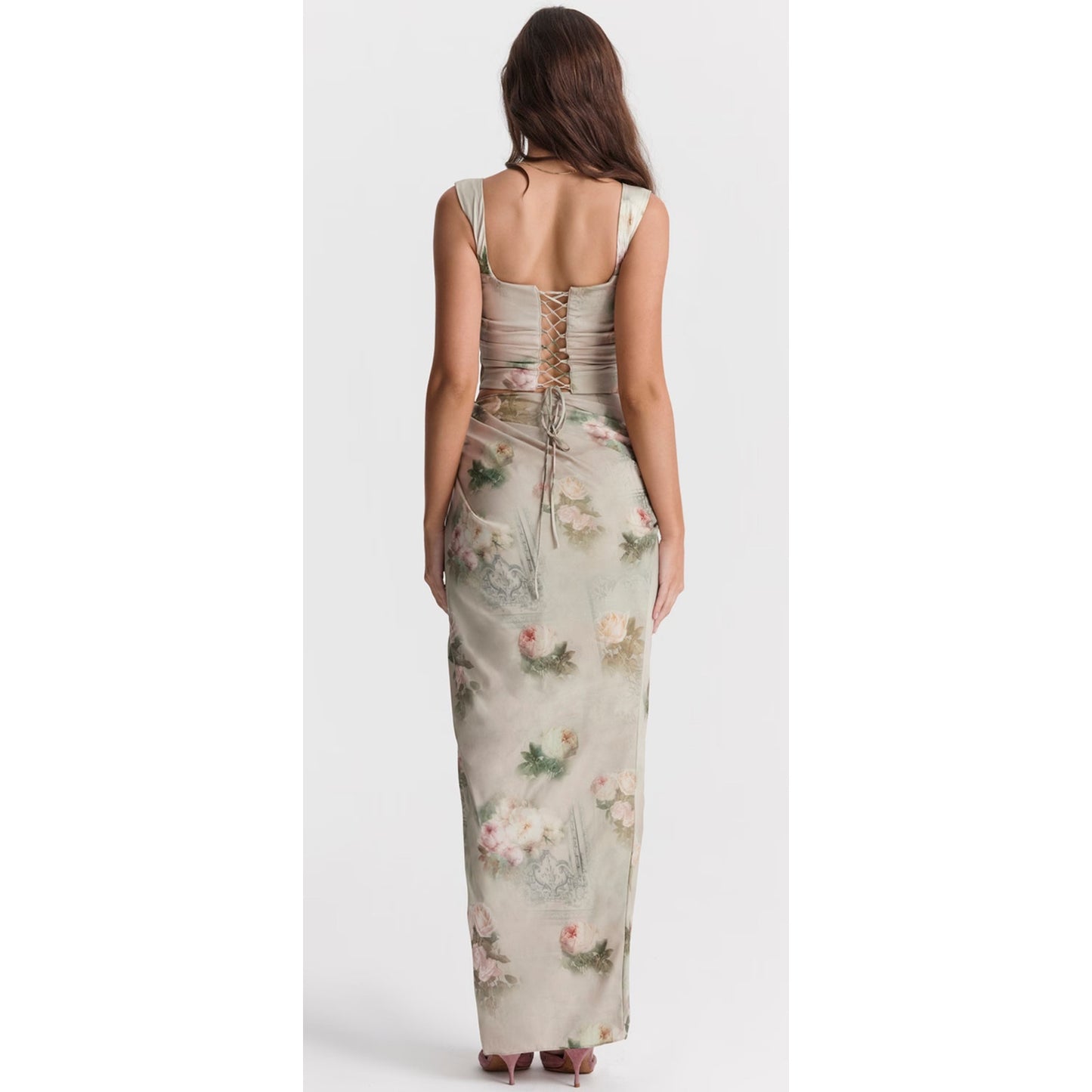 VESPER VINTAGE FLORAL MAXI SKIRT