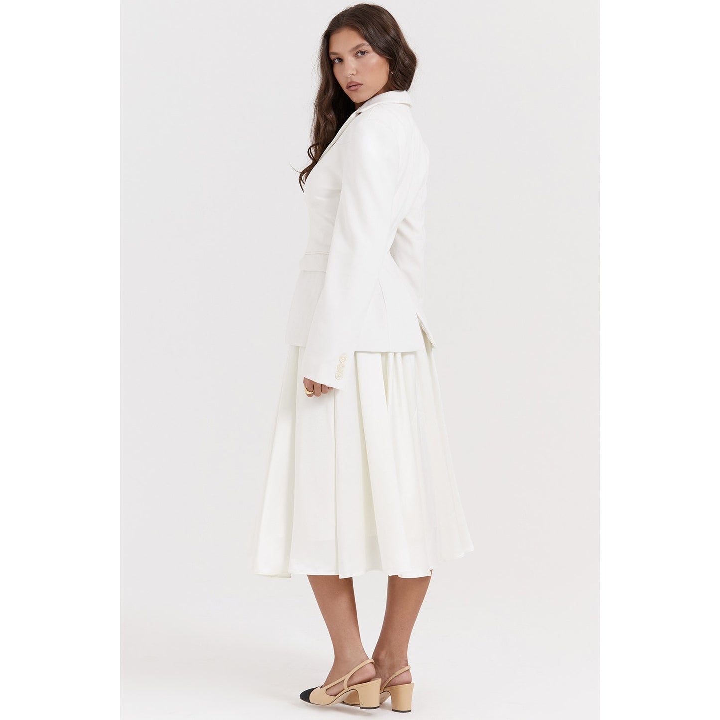 House of CB Sariah ivory contour tailored blazer