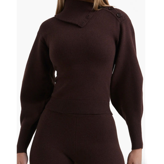 x Adelita Split Cowl Neck Sweater