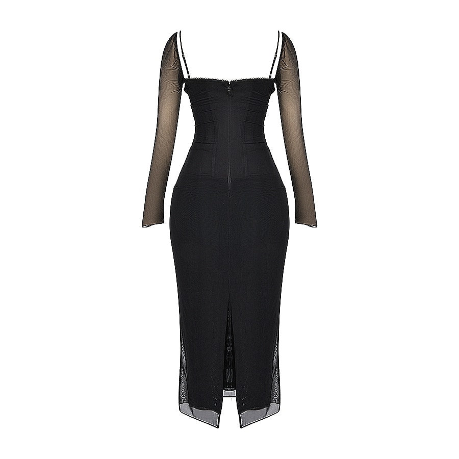 House of CB Katarina black maxi dress