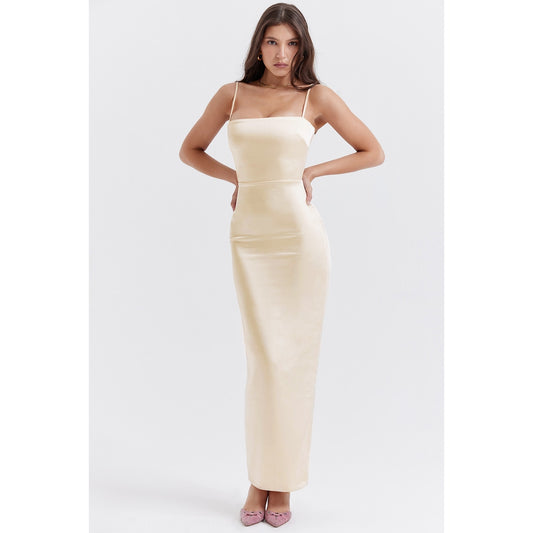 House of CB Vintage Cream Maxi Dress