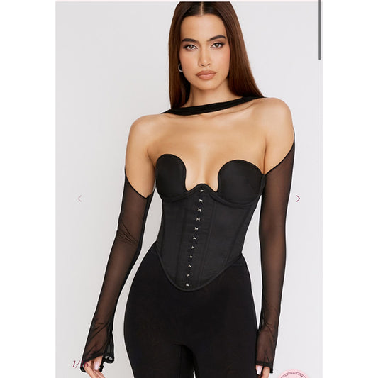 MINA Black Structured Corset House of CB Authentic