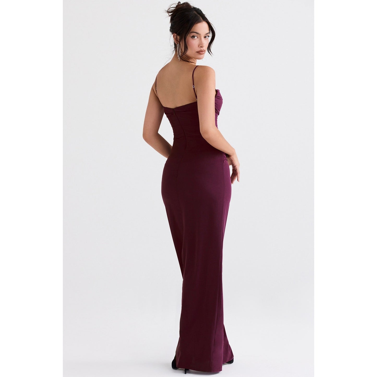 House of CB Lani merlot corset maxi dress