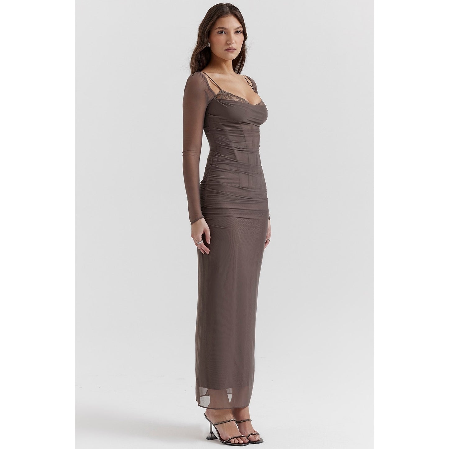 House of CB Katarina smoke maxi dress