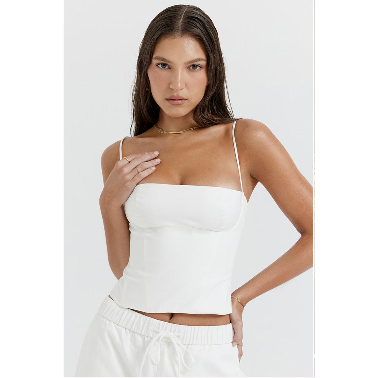 House of CB AUDETTE White Structured Corset
