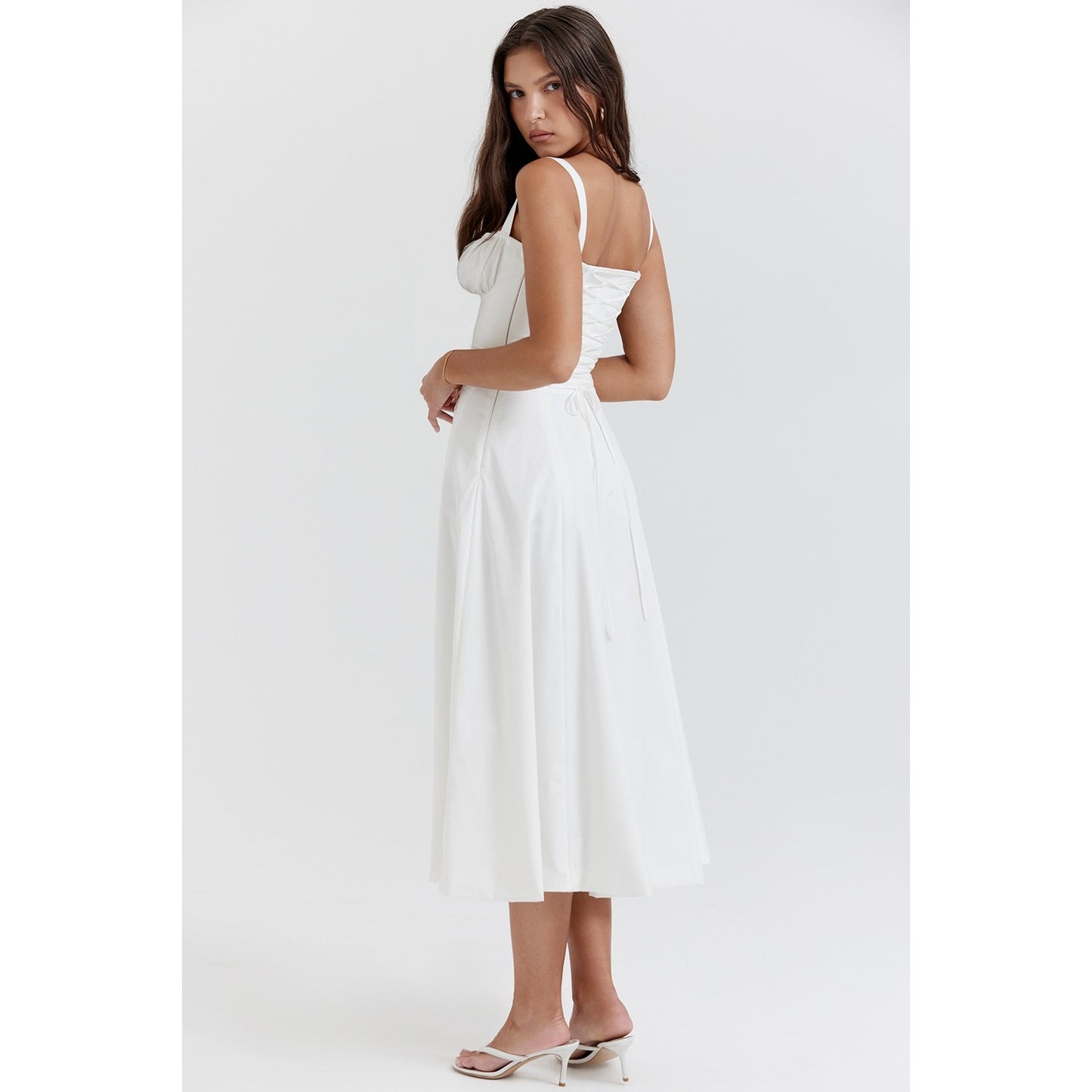 House of CB Carmen white bustier sundress