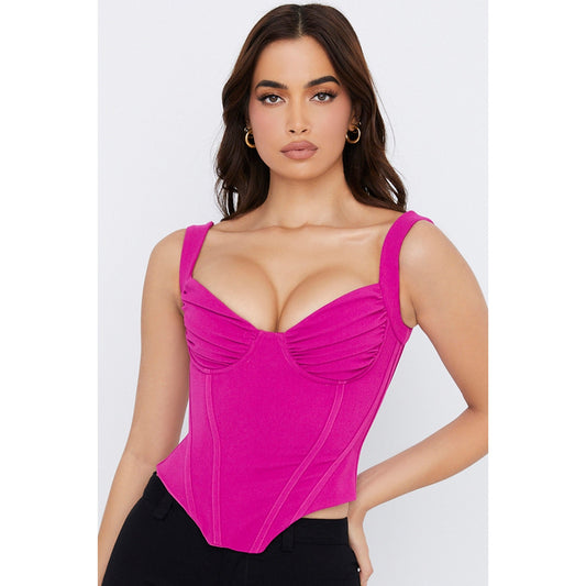 House of CB Dana Fuchsia Boned Corset Top