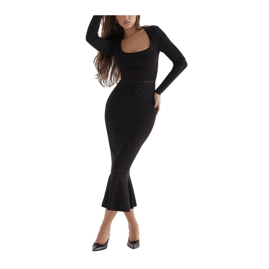Sasha black dainty knit midi dress NWOT Authentic