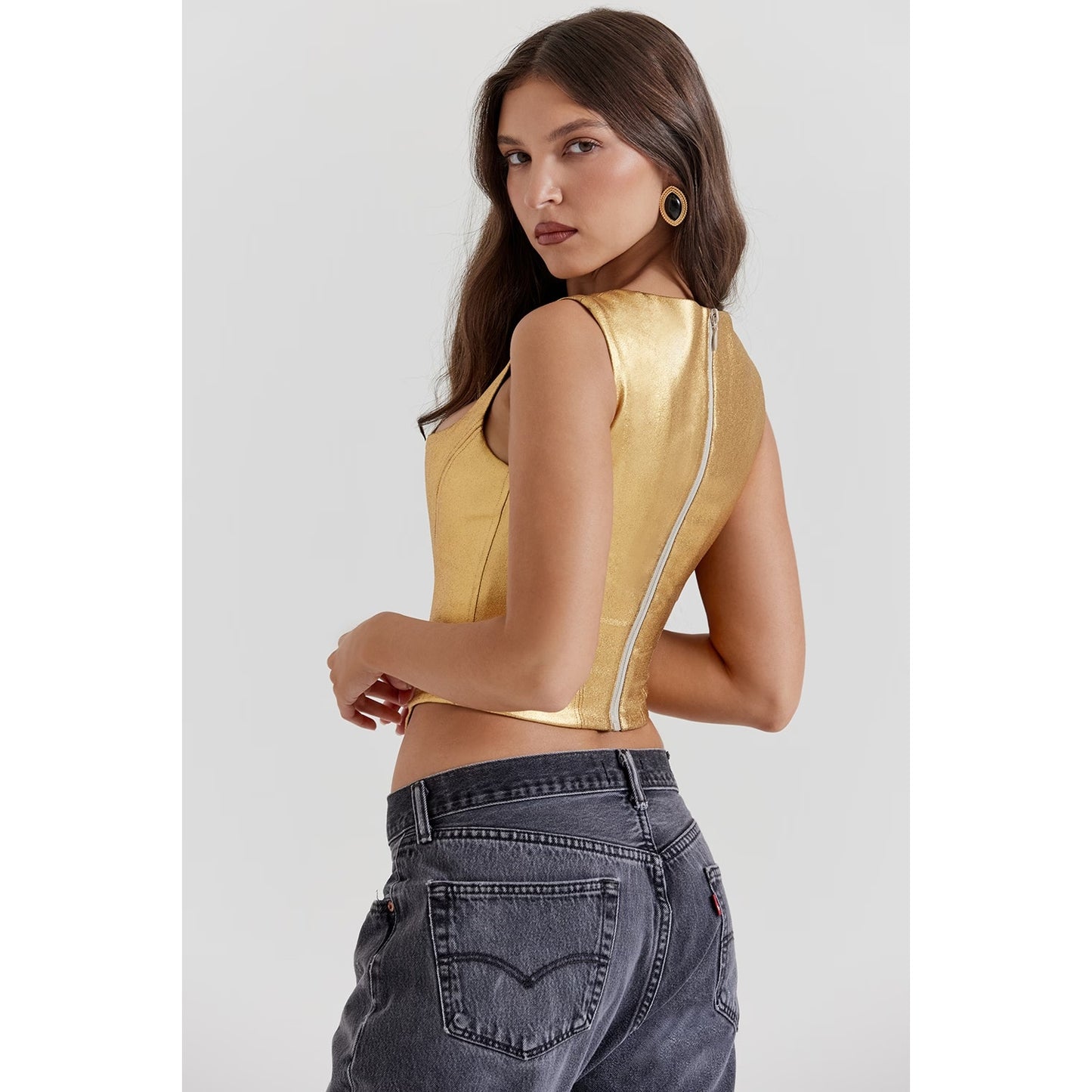 Karia gold corset House of CB Authentic
