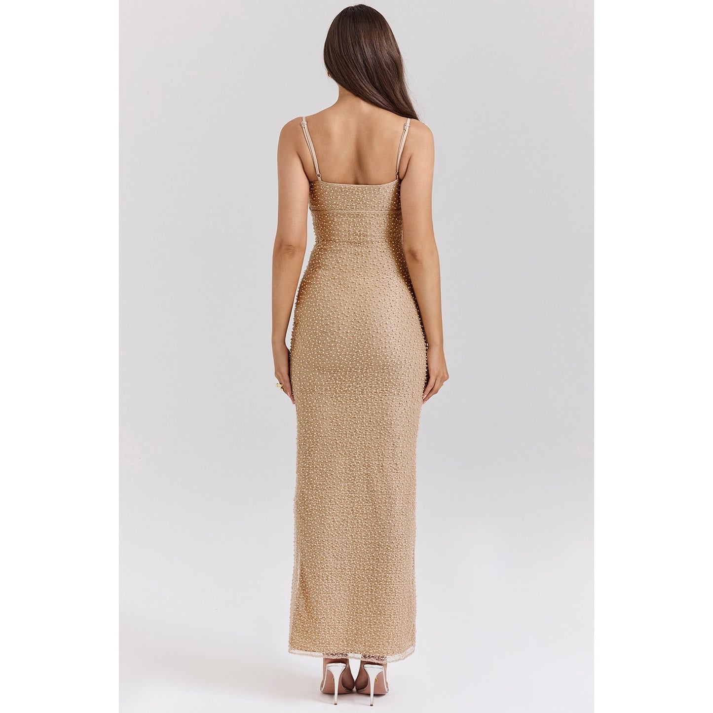 House of CB Calla seapearl embellished maxi dress