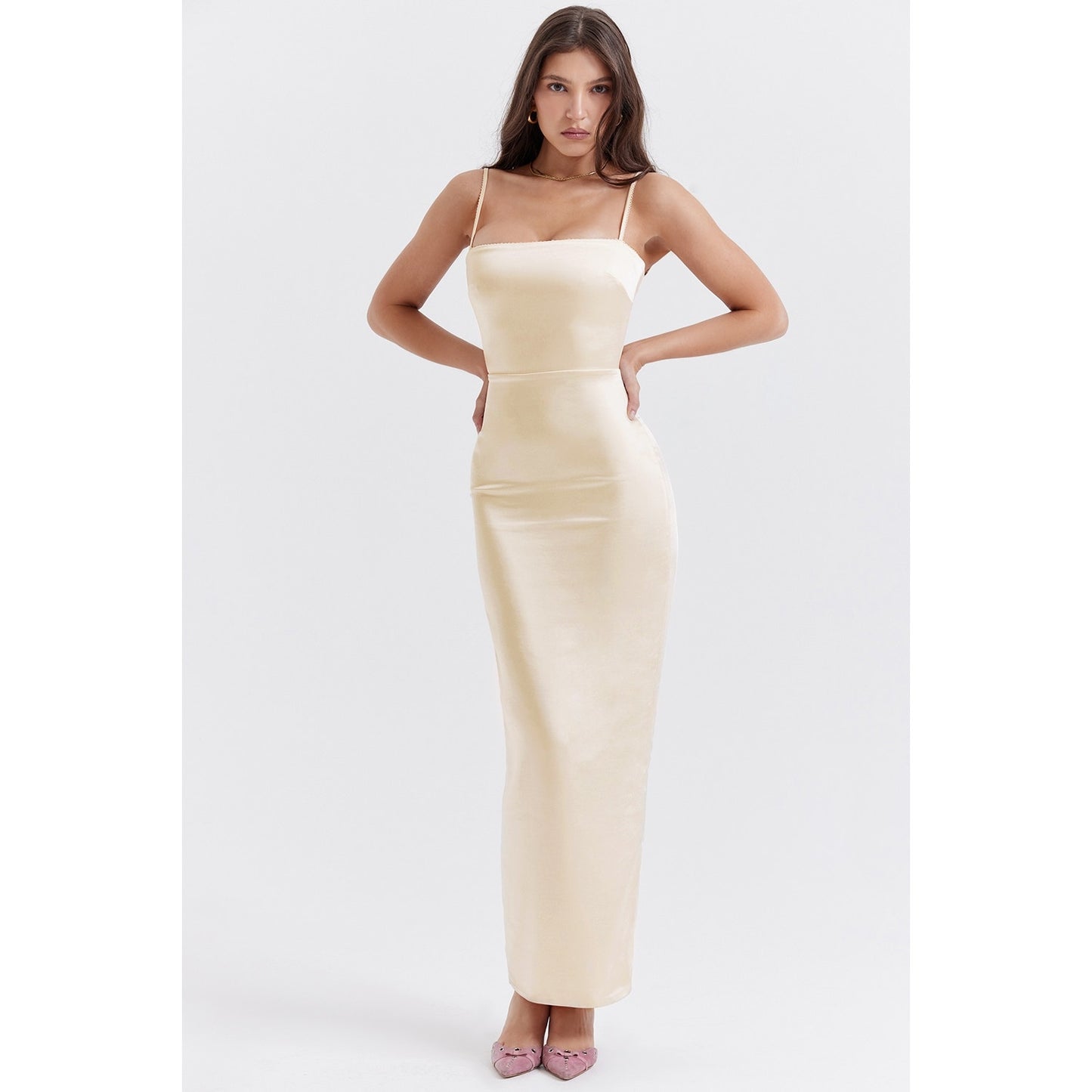 House of CB Vintage Cream Maxi Dress