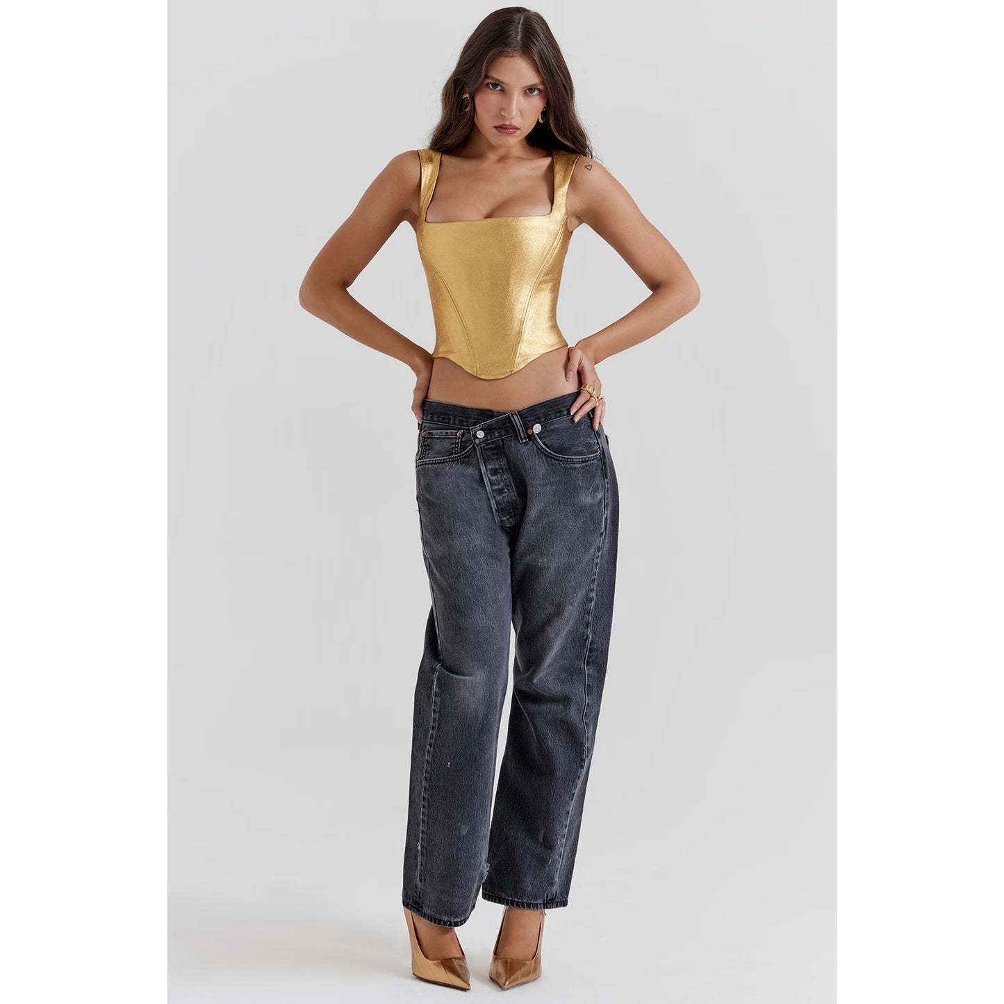 Karia gold corset House of CB Authentic