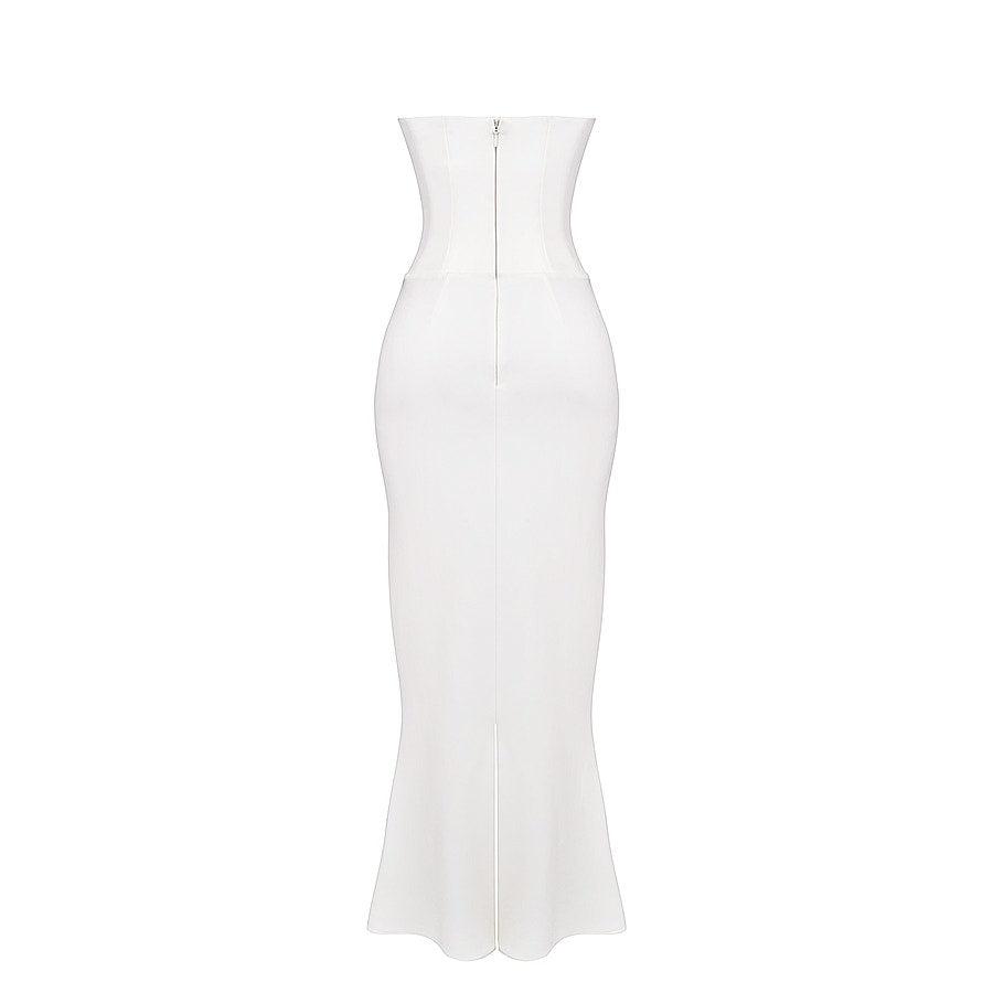 House of CB Tamara Ivory Strapless Corset Dress