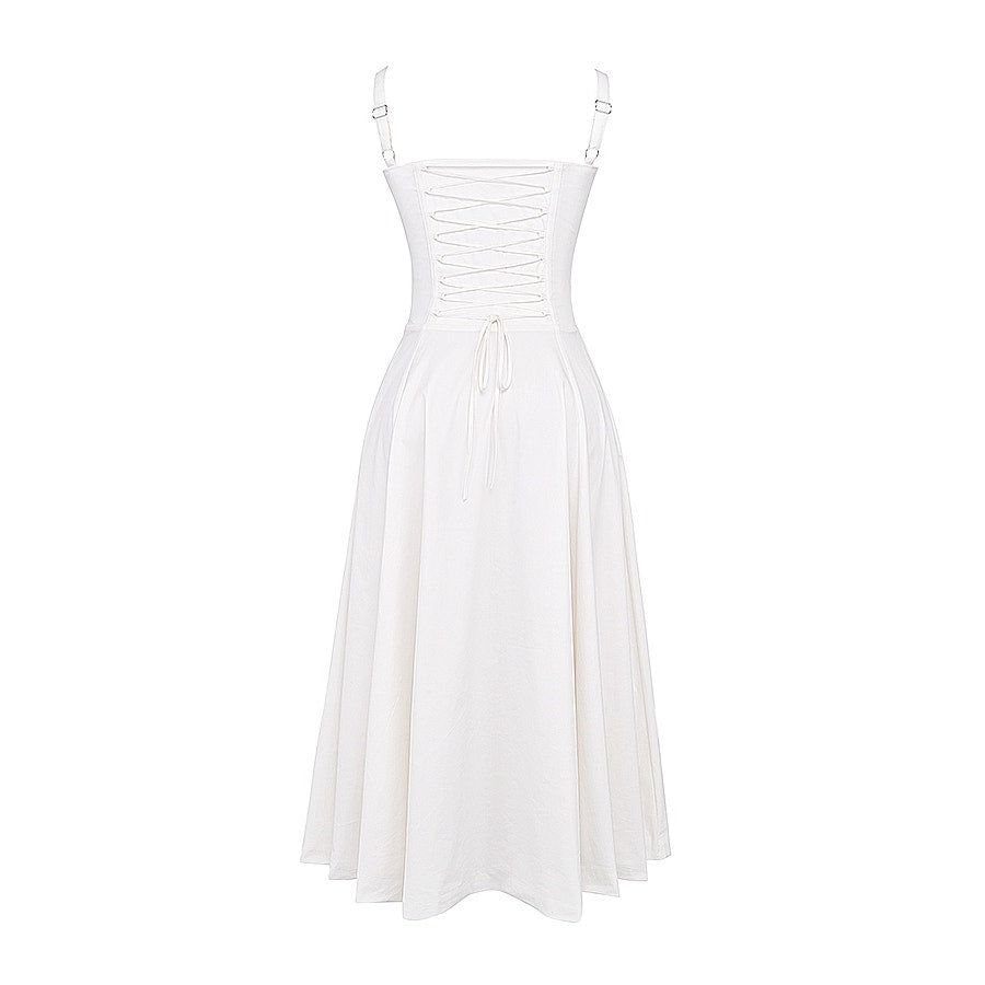 House of CB Carmen white bustier sundress