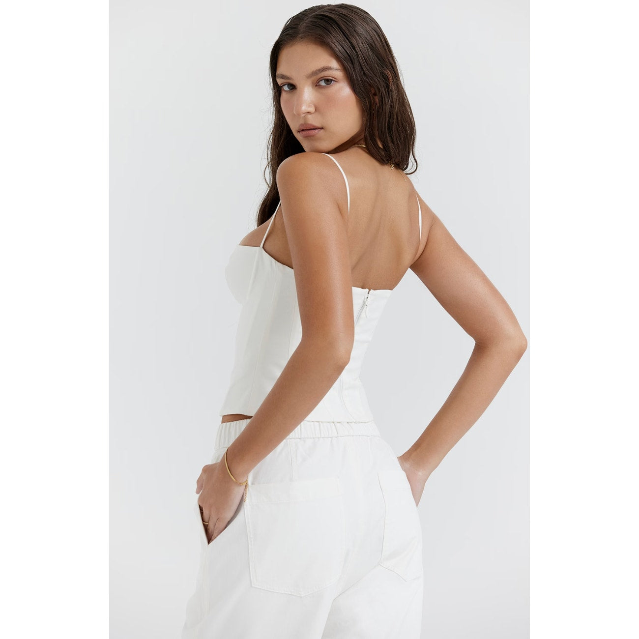 House of CB AUDETTE White Structured Corset